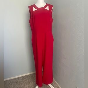Calvin Klein Red Jumpsuit (with pockets)!